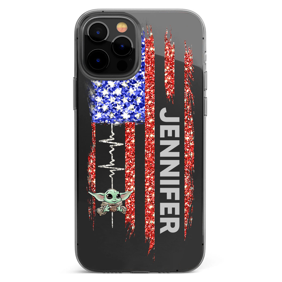 The Child - Personalized The Force Clear Phone Case