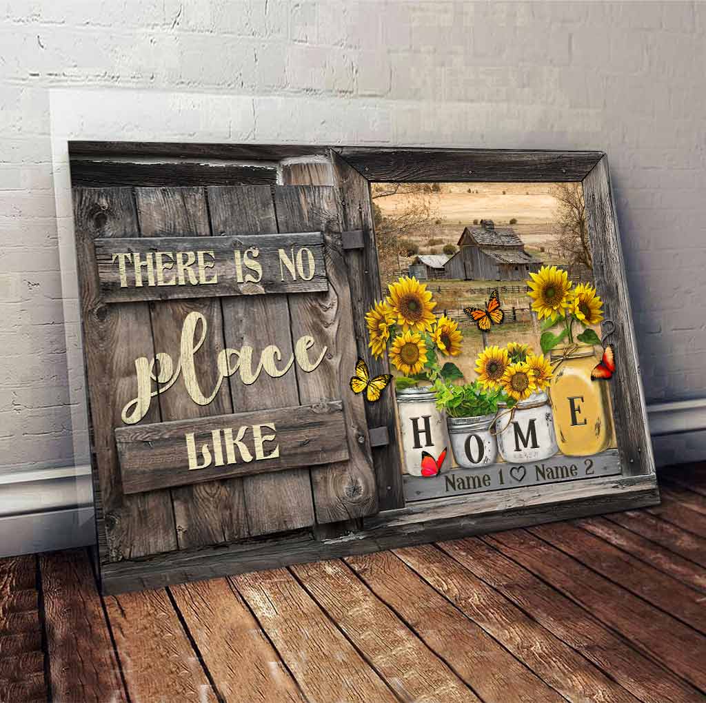 There Is No Place Like Home - Sunflower Personalized Poster