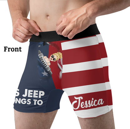 This Jeepney Belongs To - Personalized Car Men Boxer Briefs