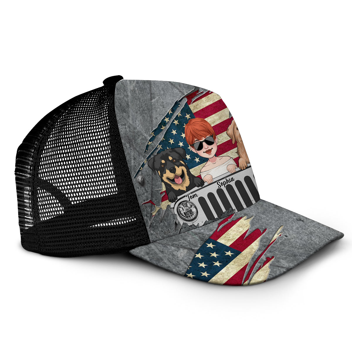 What A Beautiful Thing - Personalized Car Trucker Hat (Black Mesh)