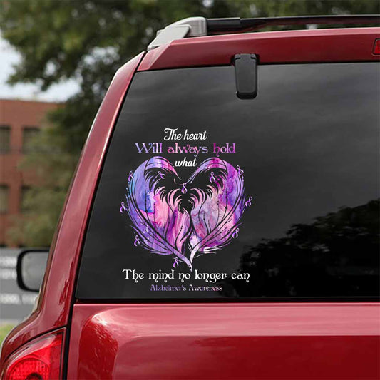 The Heart Will Always Hold - Alzheimer Awareness Decal Full