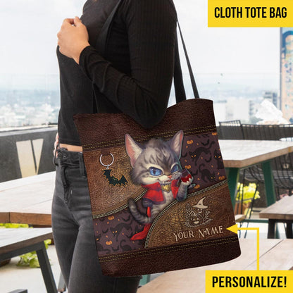 Vampire Cat Inspired Personalized Tote Bag