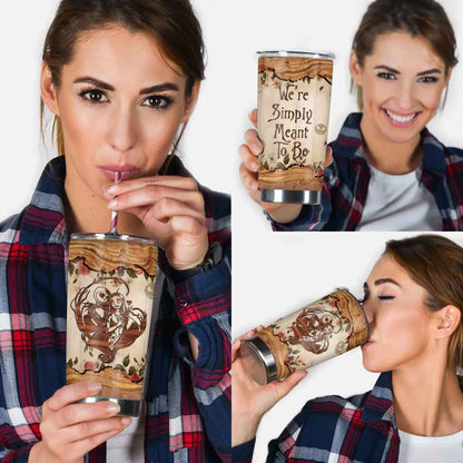 We're Simply Meant To Be - Personalized Nightmare Tumbler