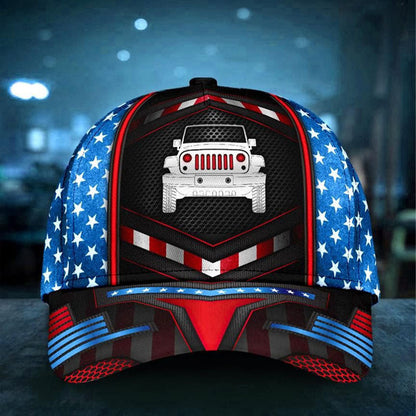 American Flag Car Classic Cap 0523