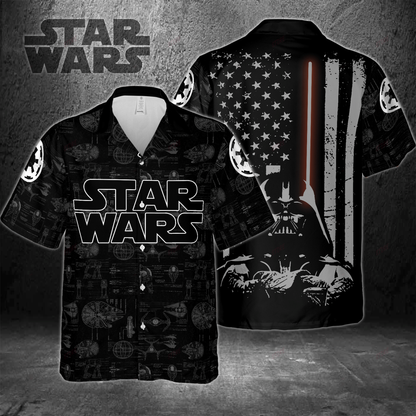 American Flag The Force Hawaiian Shirt 0523