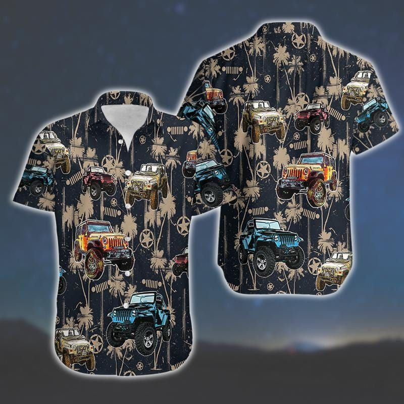 Tropical Pattern Car Hawaiian Shirt 0523