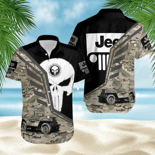 Cool Skull Car Hawaiian Shirt 0523