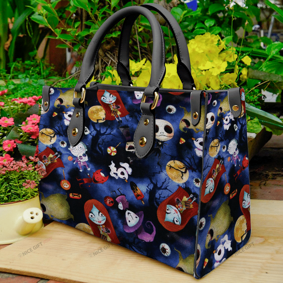 Cute Pattern Nightmare Leather Handbag 0523