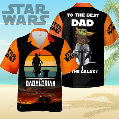 The Best Dad In The Galaxy The Force Hawaiian Shirt 0523