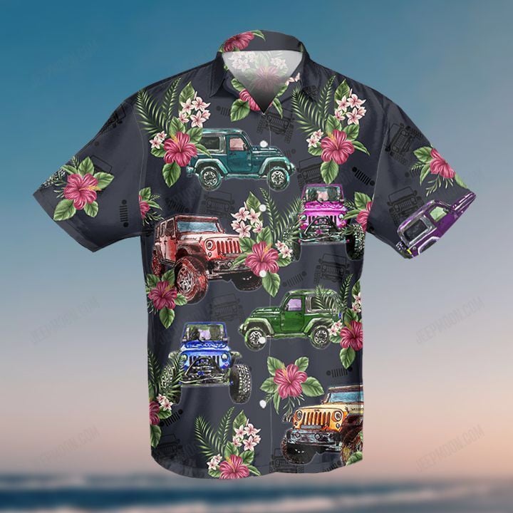 Tropical Pattern Car Hawaiian Shirt 0224