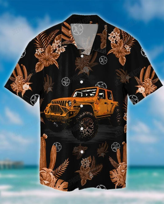 Tropical Pattern Car Hawaiian Shirt 0224