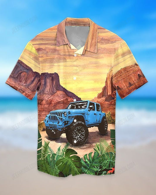 Tropical Pattern Car Hawaiian Shirt 0224