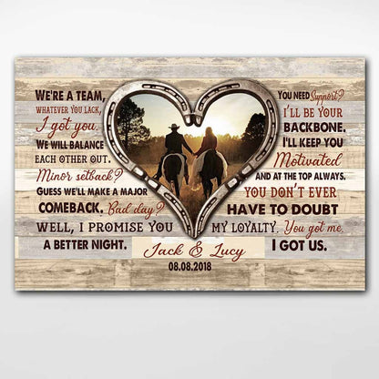 We're Team - Couple Personalized Horse Poster