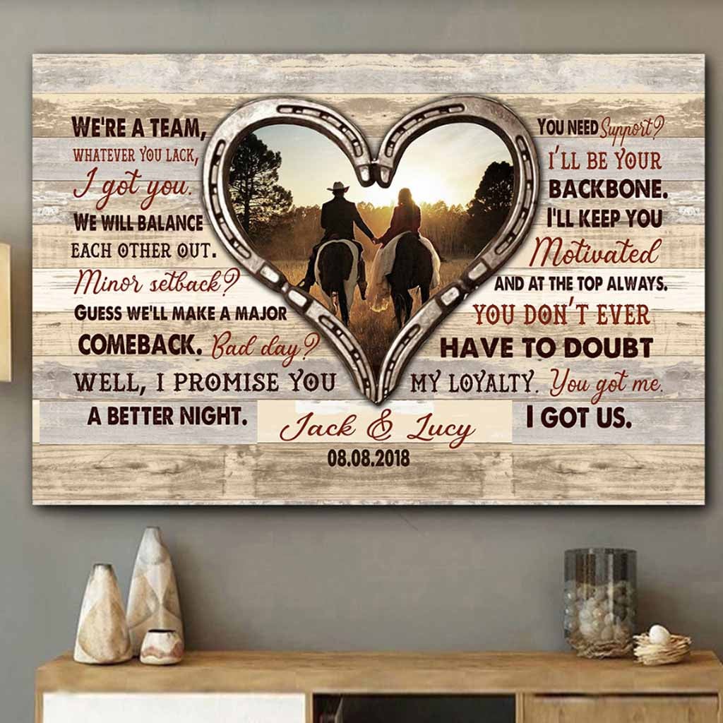 We're Team - Couple Personalized Horse Poster