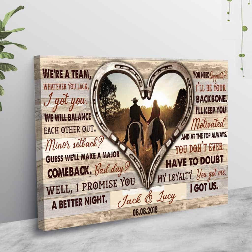 We're Team - Couple Personalized Horse Poster