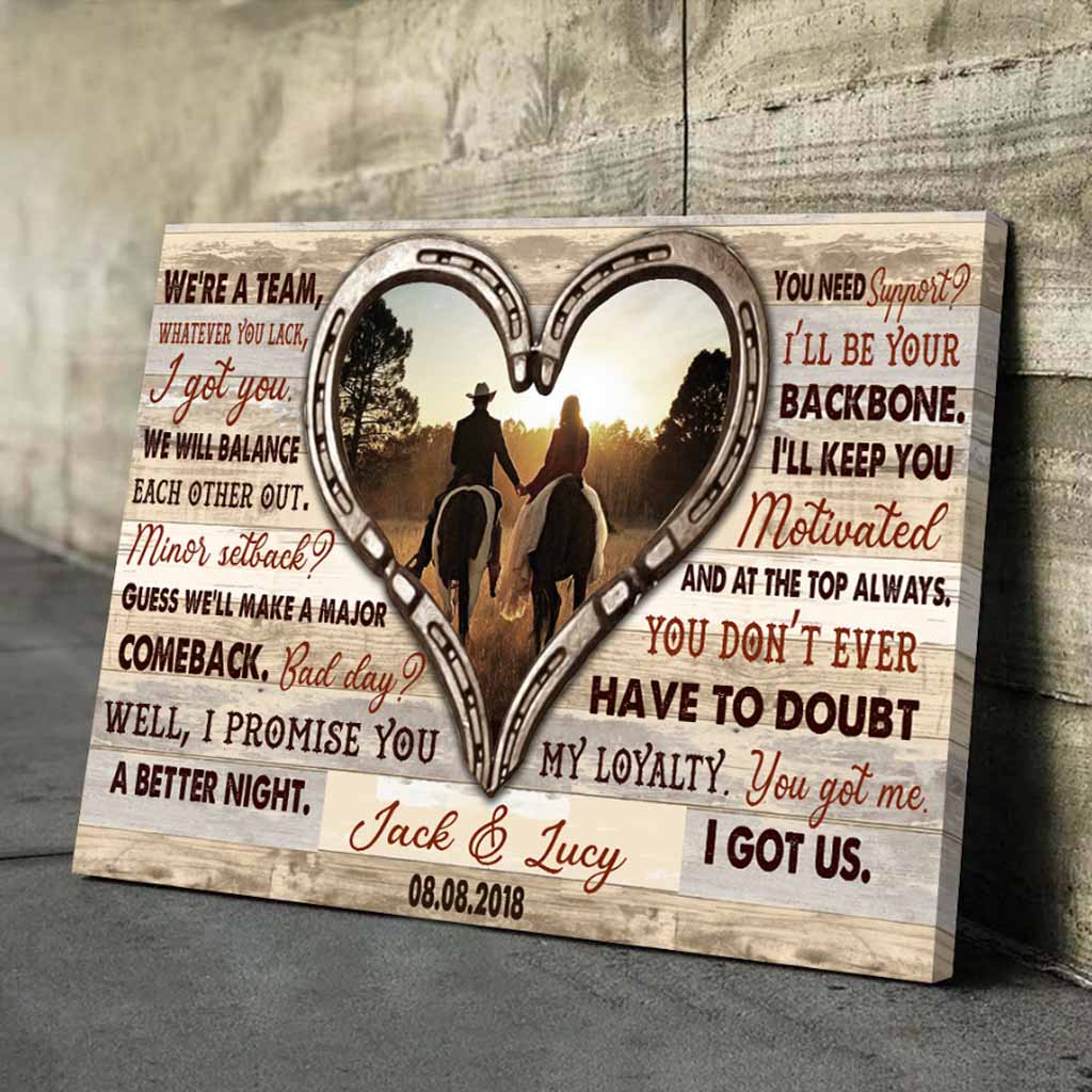 We're Team - Couple Personalized Horse Poster