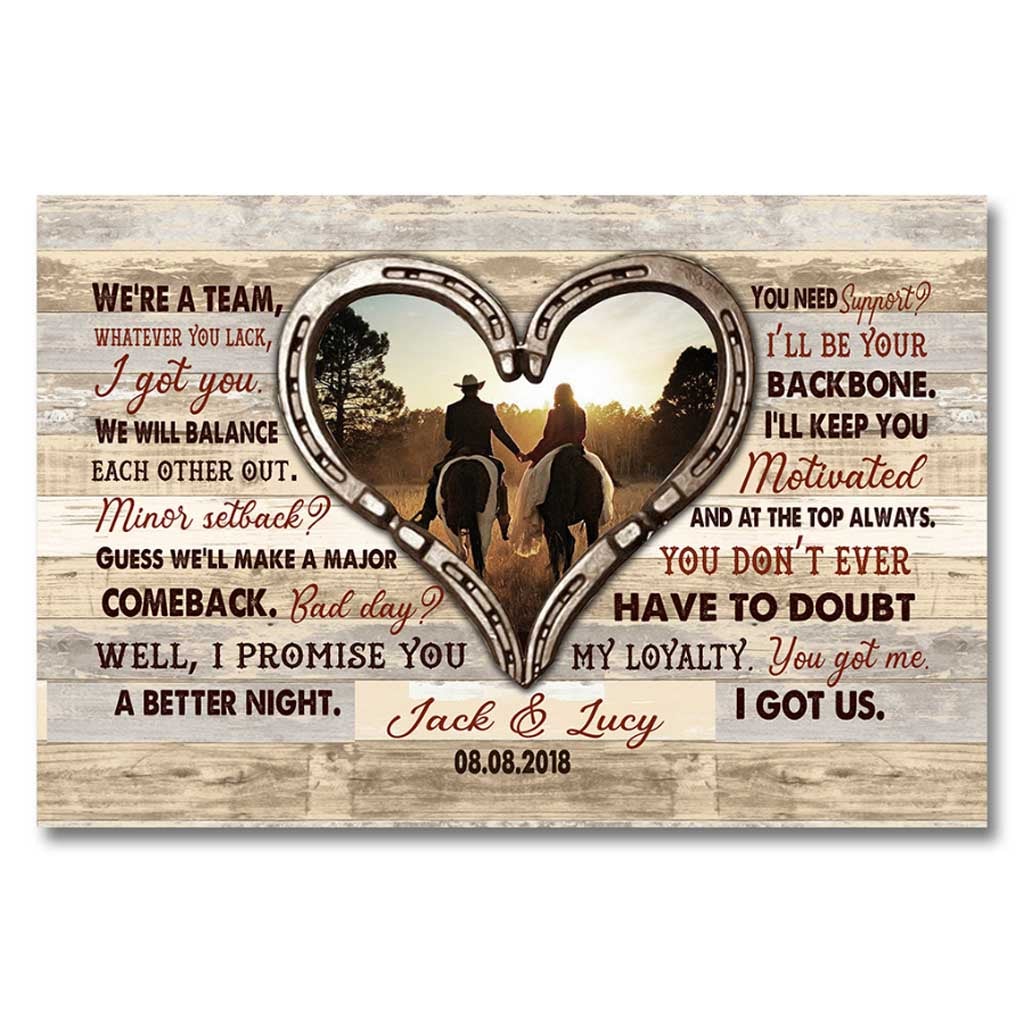 We're Team - Couple Personalized Horse Poster