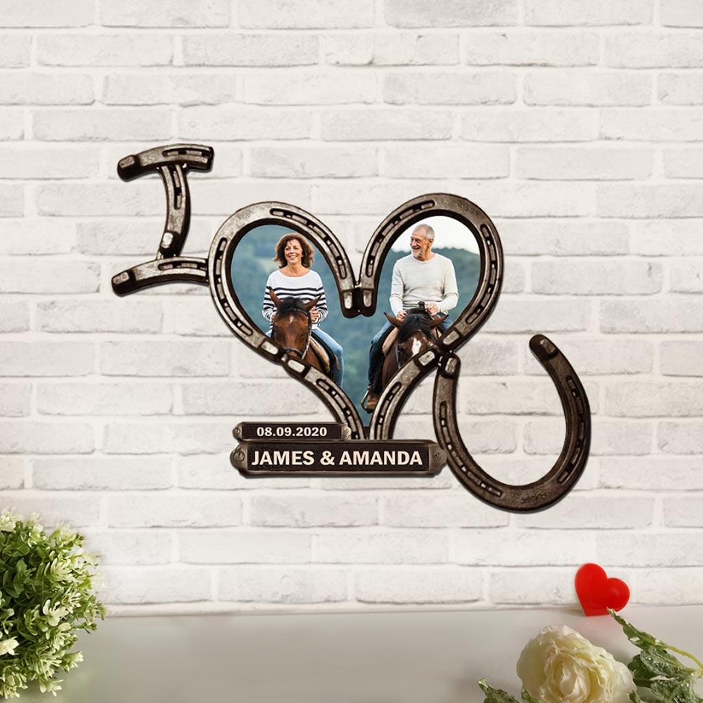 Us Again - Personalized Couple Horse Cut Metal Sign