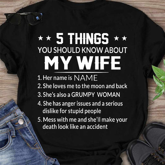 5 Things - Husband And Wife Personalized T-shirt And Hoodie 072021