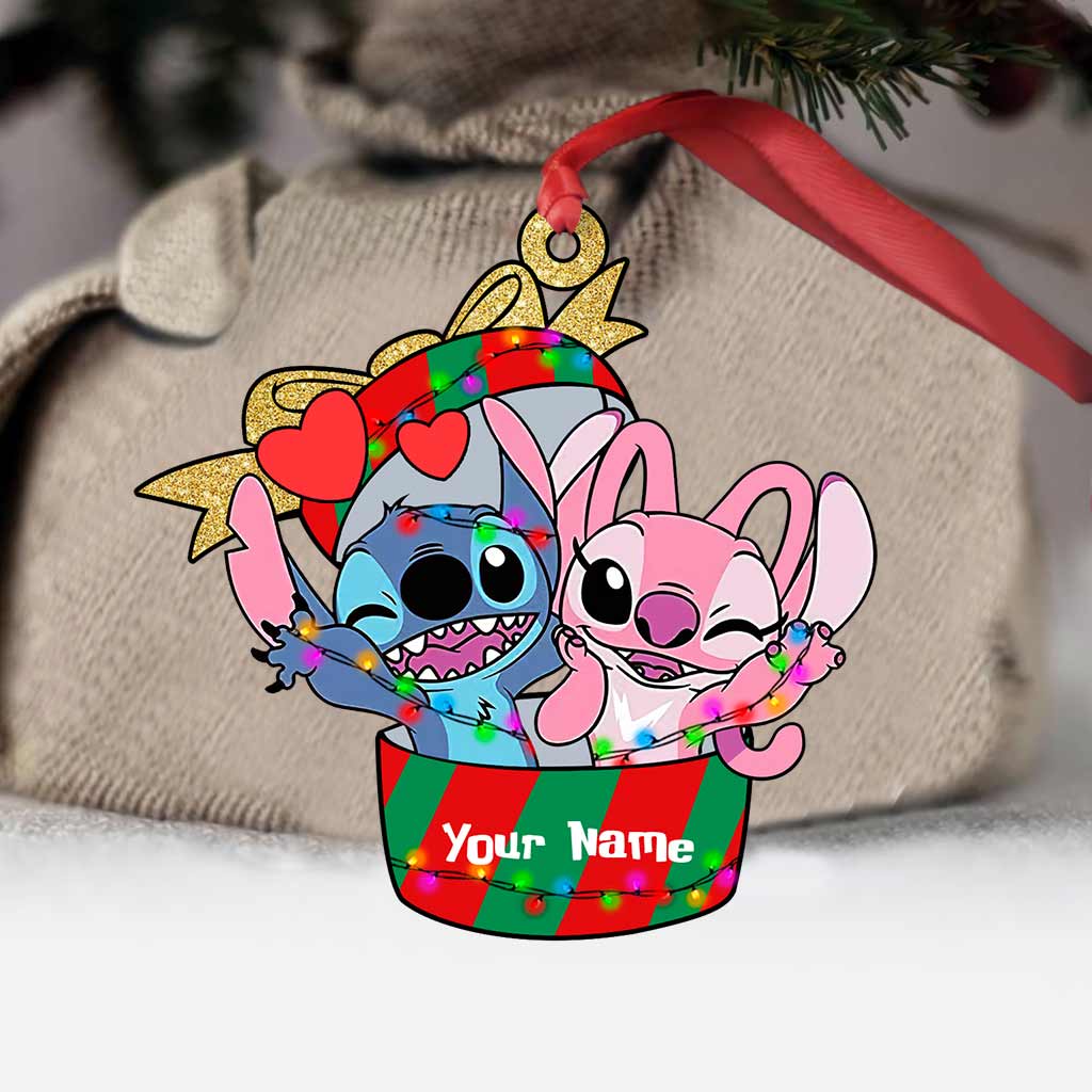 Ohana Love Surprise Gift - Personalized Christmas Ornament (Printed On Both Sides)