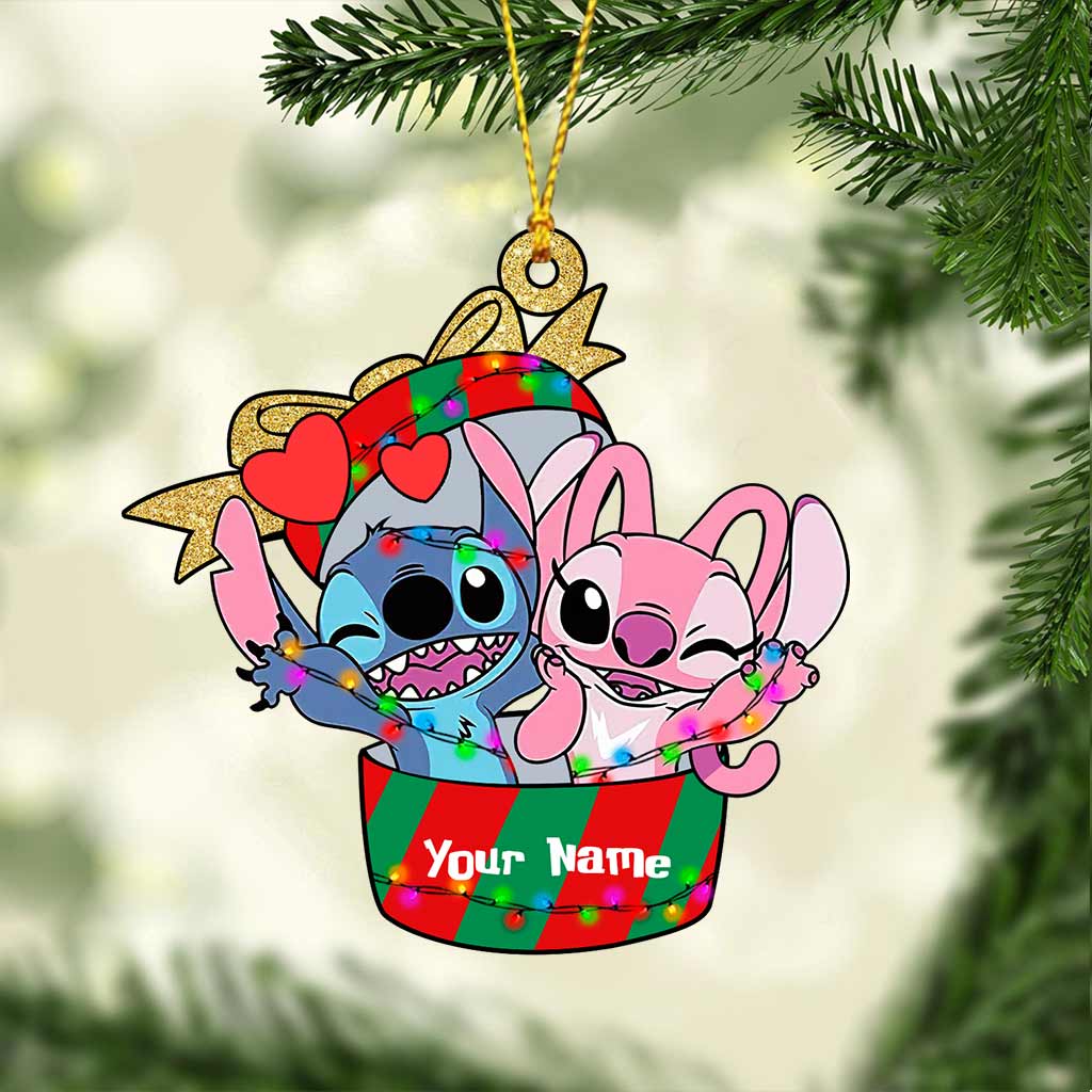 Ohana Love Surprise Gift - Personalized Christmas Ornament (Printed On Both Sides)