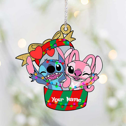 Ohana Love Surprise Gift - Personalized Christmas Ornament (Printed On Both Sides)