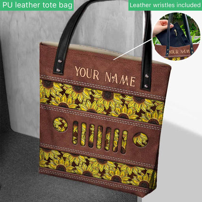 The Best Things In Life Sunflowers Grill - Personalized Car Tote Bag