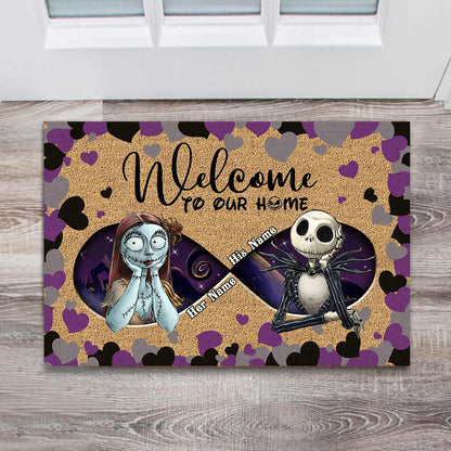 Welcome To Our Home - Personalized Couple Nightmare Doormat