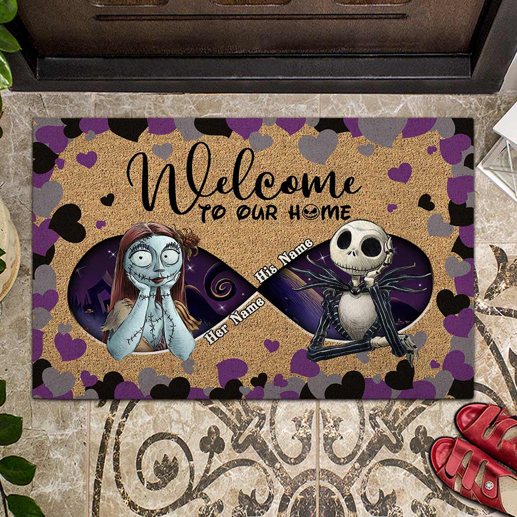 Welcome To Our Home - Personalized Couple Nightmare Doormat