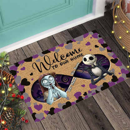 Welcome To Our Home - Personalized Couple Nightmare Doormat