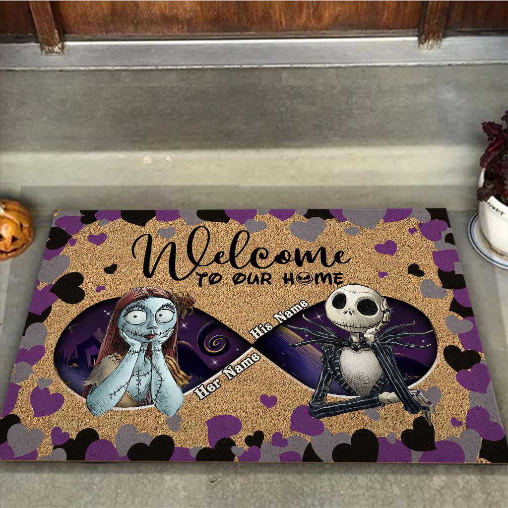 Welcome To Our Home - Personalized Couple Nightmare Doormat