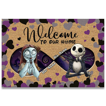 Welcome To Our Home - Personalized Couple Nightmare Doormat