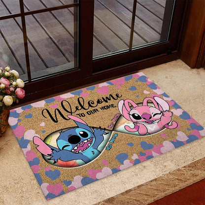 Welcome To Our Home - Personalized Couple Ohana Doormat