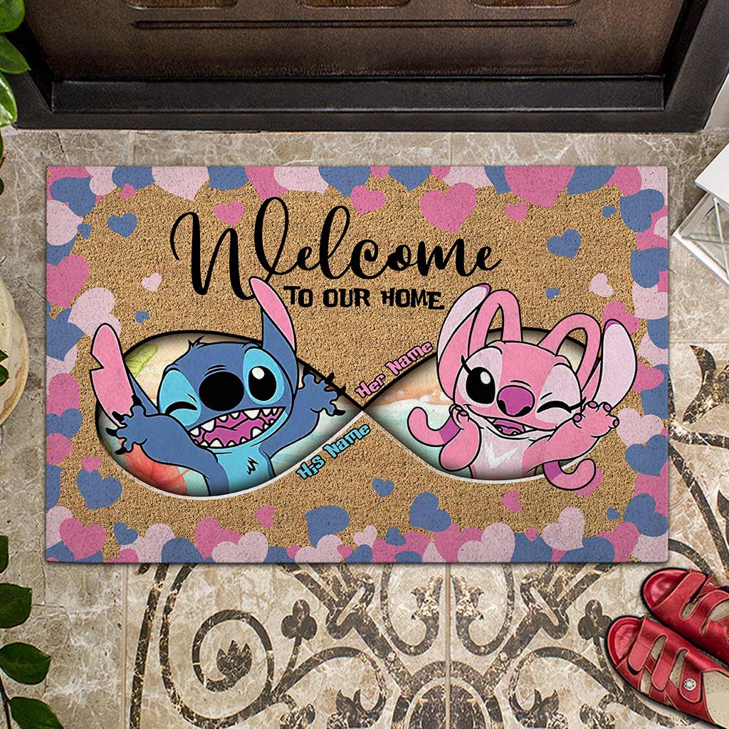 Welcome To Our Home - Personalized Couple Ohana Doormat