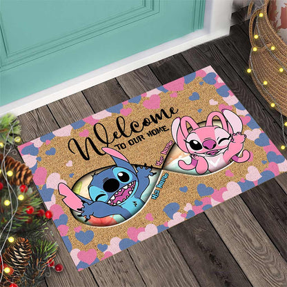 Welcome To Our Home - Personalized Couple Ohana Doormat