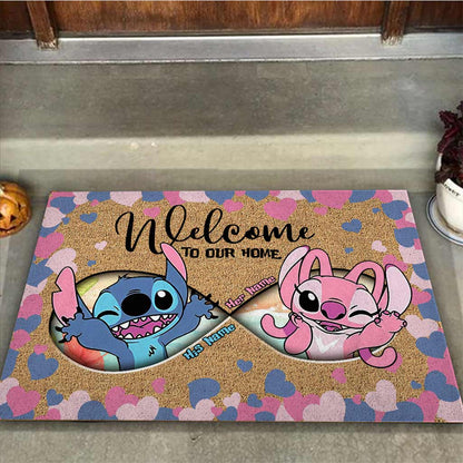 Welcome To Our Home - Personalized Couple Ohana Doormat