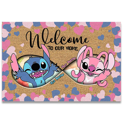 Welcome To Our Home - Personalized Couple Ohana Doormat