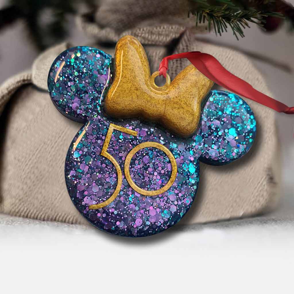 50 Anniversary Magic Earidescent - Personalized Mouse Ornament (Printed On Both Sides)