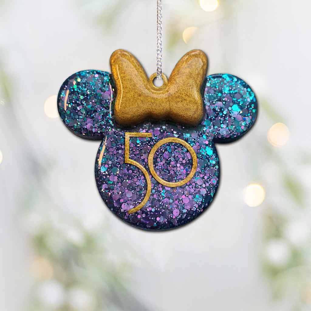 50 Anniversary Magic Earidescent - Personalized Mouse Ornament (Printed On Both Sides)