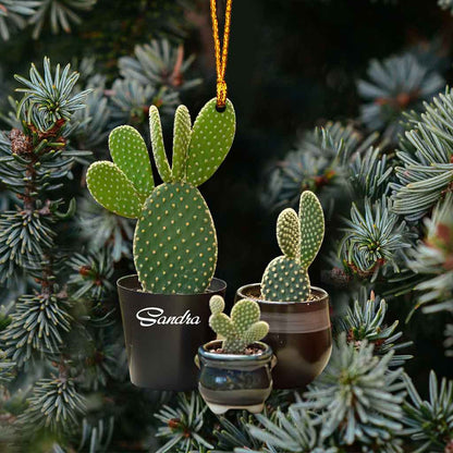 Cactus Lover - Personalized Christmas Ornament (Printed On Both Sides)