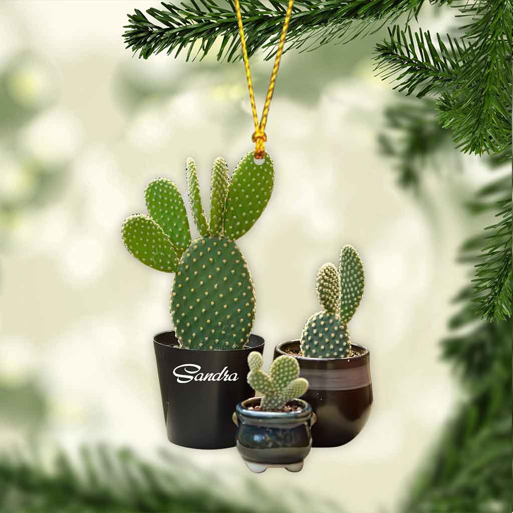 Cactus Lover - Personalized Christmas Ornament (Printed On Both Sides)