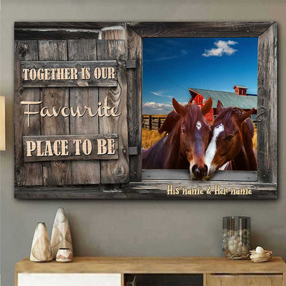 Together Is Our Favourite Place - Personalized Horse Poster