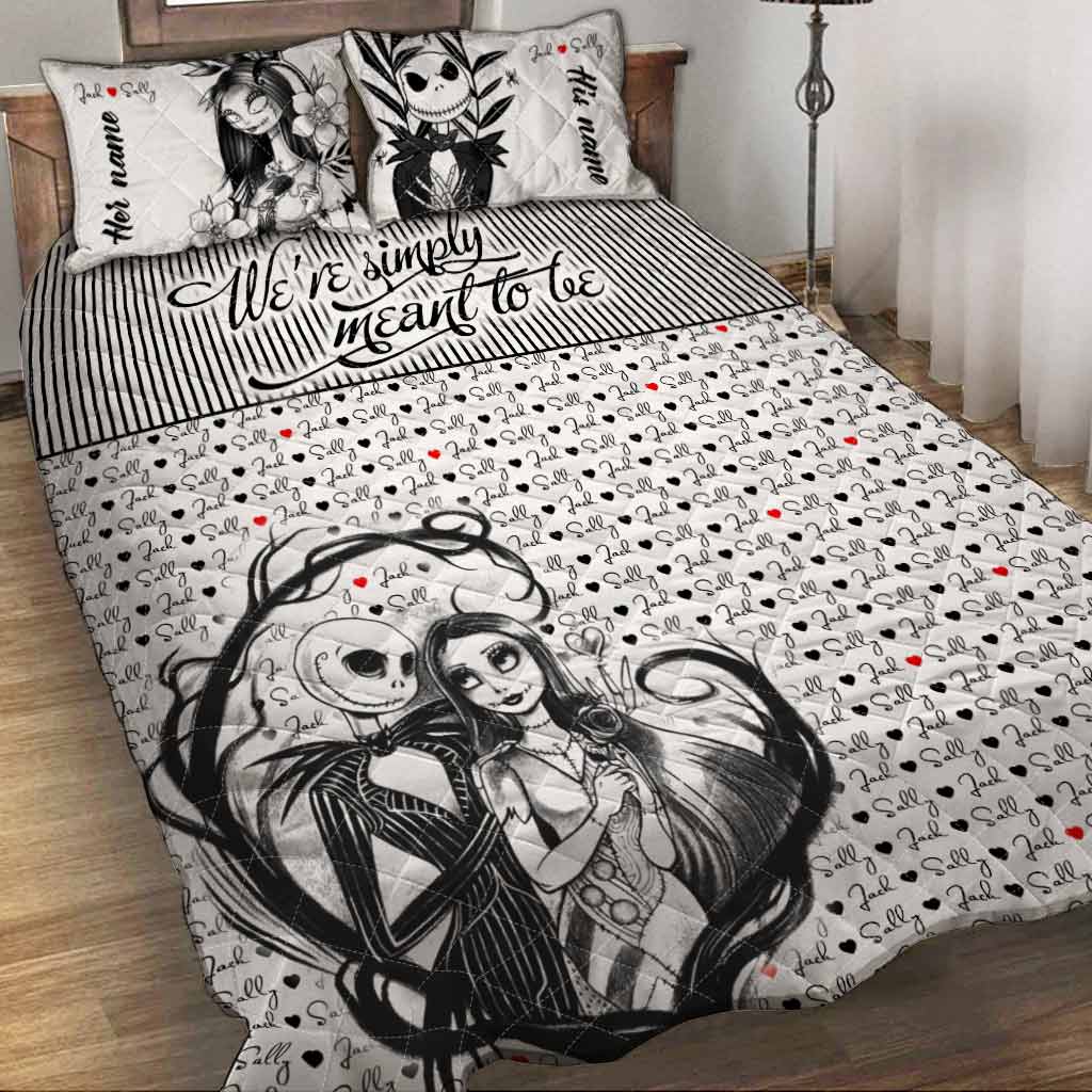 We're Simply Meant To Be - Personalized Nightmare Quilt Set