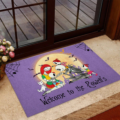 Welcome To Nightmare Family - Personalized Nightmare Doormat