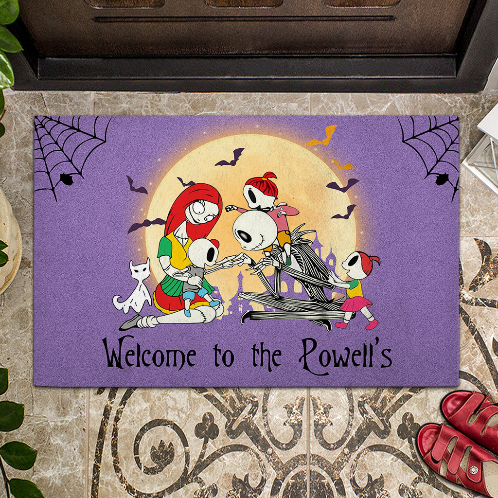 Welcome To Nightmare Family - Personalized Nightmare Doormat