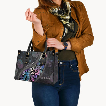 Zero F Given Colorful Sugar Skull - Personalized Skull Leather Handbag