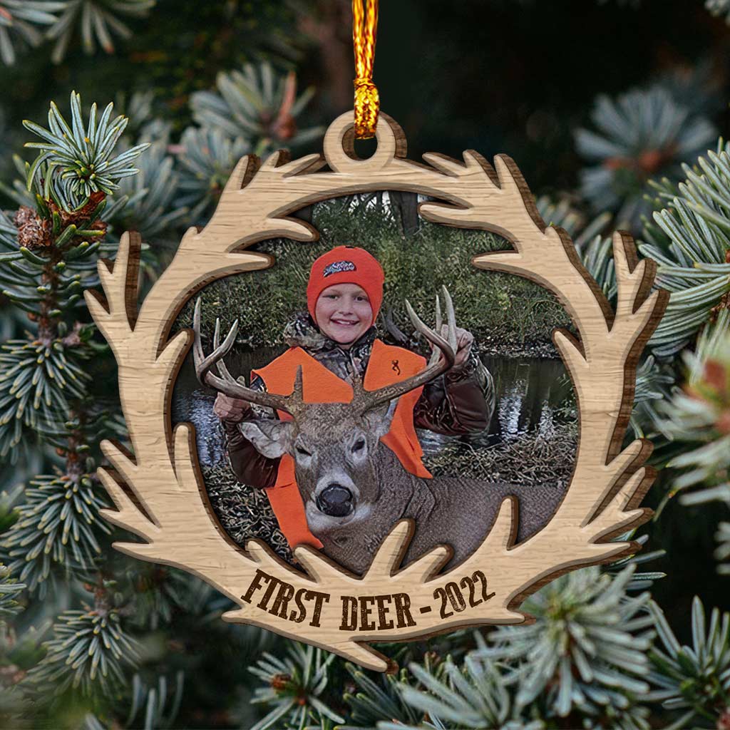 First Deer - Personalized Christmas Hunting Layered Wood Ornament