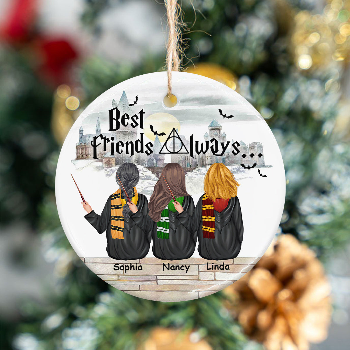 Always Wizard - Personalized The Magic World Ceramic Circle Ornament