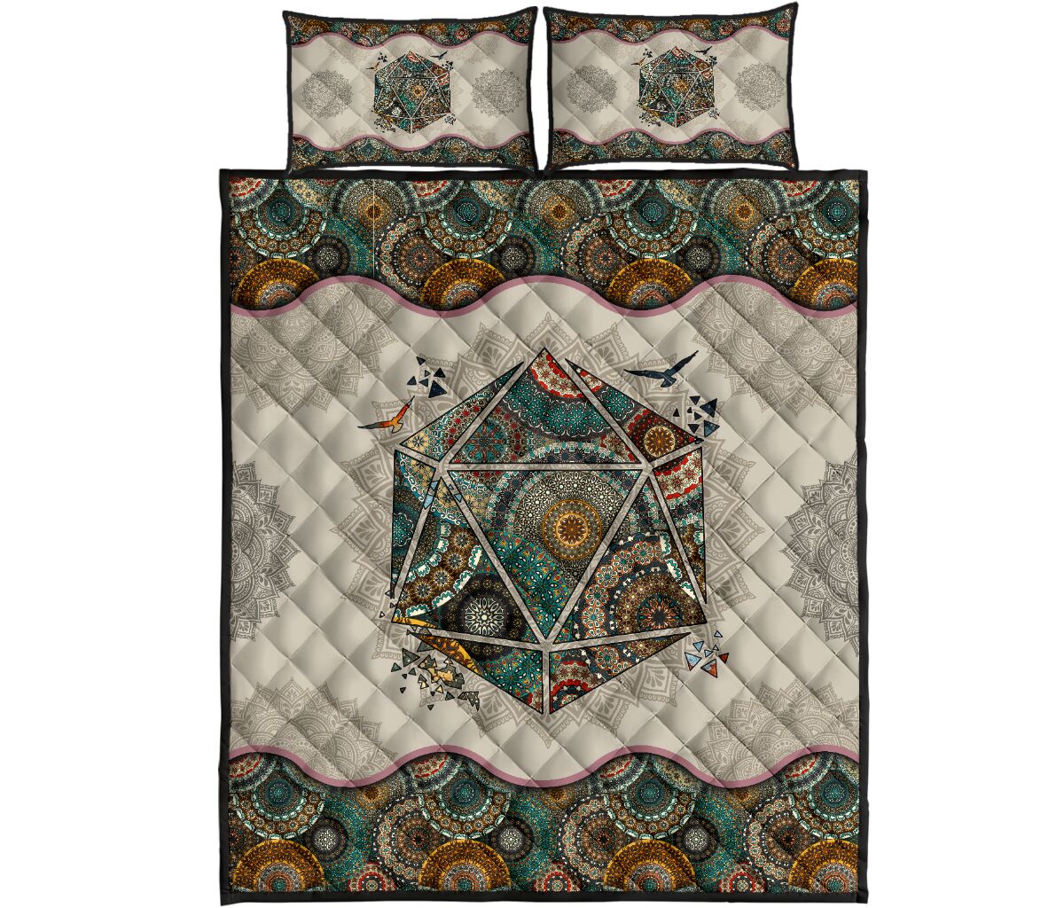 And Into The Darkness I Roll RPG Quilt Set 0622