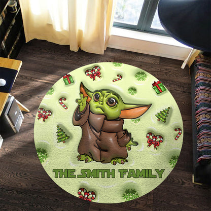 The Child - Personalized The Force Round Rug